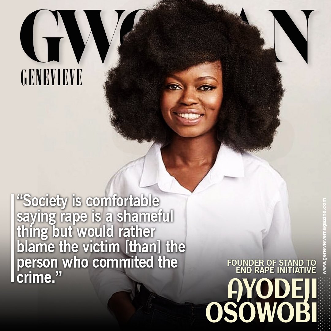Our G-Woman this week is the Founder of the Stand To End Rape Initiative, <a href="/AyodejiOsowobi/">Oluwaseun Ayodeji Osowobi</a>

She’s a gender equality advocate who has worked in over 40 communities across Nigeria advocating against female genital mutilation, sexual violence, and teenage pregnancy.