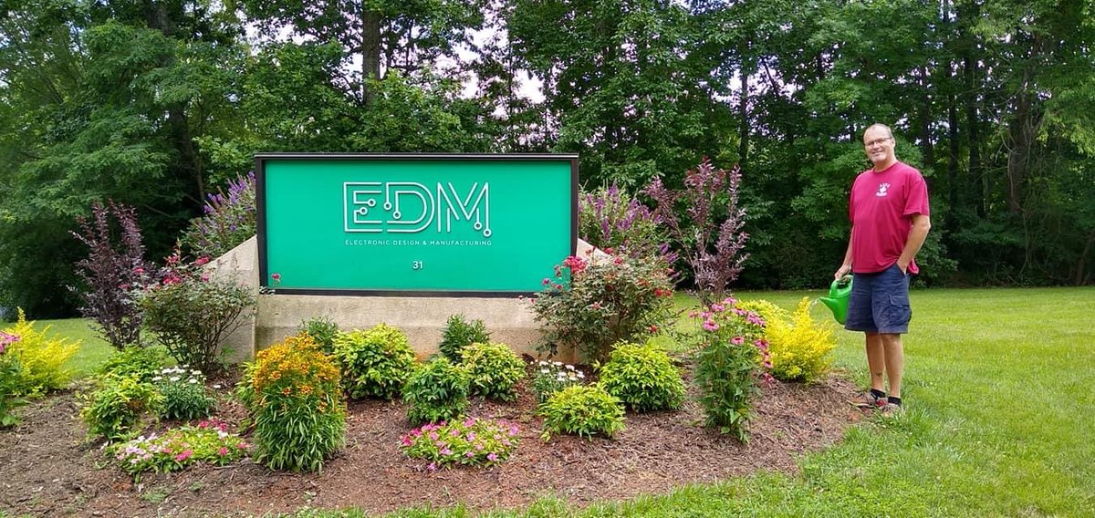Shout out to Larry Thomas for his hard work not only in conformal coating, but on EDM's beautiful landscaping! We are so grateful for his efforts.