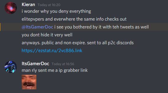 GamerDoc on X: cba he sent me a ip grabber link just