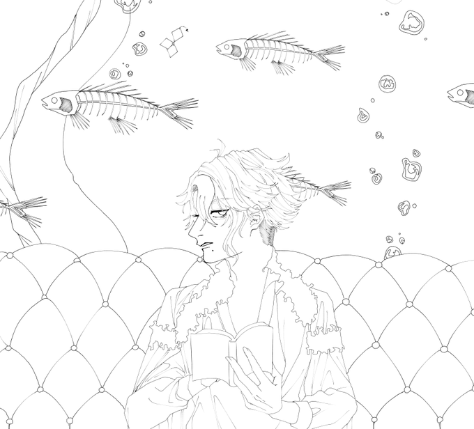 どう考えても線画の方が良かったので塗り絵にきてくれ~~~~~ 