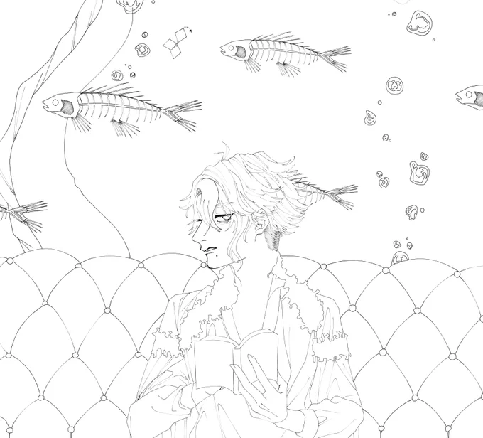 どう考えても線画の方が良かったので塗り絵にきてくれ~~~~~ 