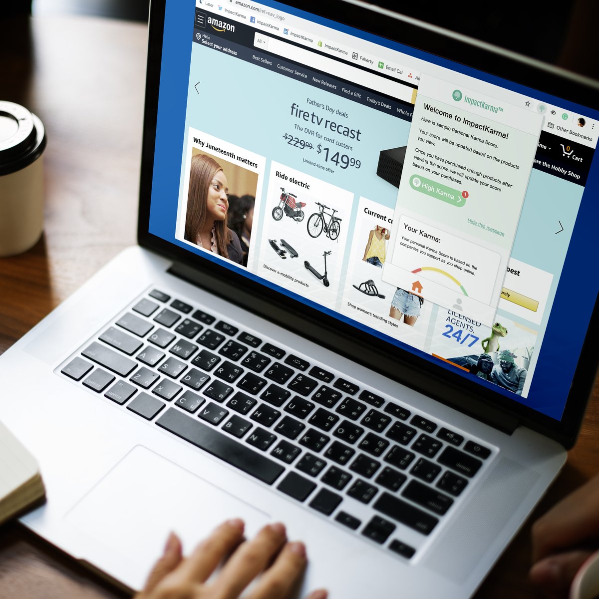 ImpactKarma1's tweet photo. Our mission is to build a community of conscious consumers. Our free web extension for Chrome is quick to install and easy to use, providing KarmaScores for 1000+ Amazon vendors to guide you in choosing the most responsible products. Learn more at https://t.co/85RM84CLST https://t.co/bOtKzsol3a
