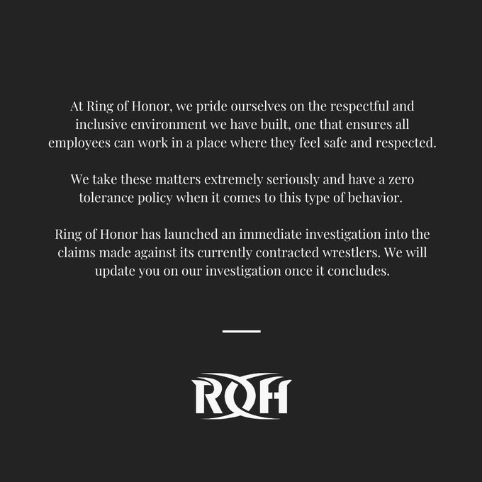 El mensaje de Ring of Honor.