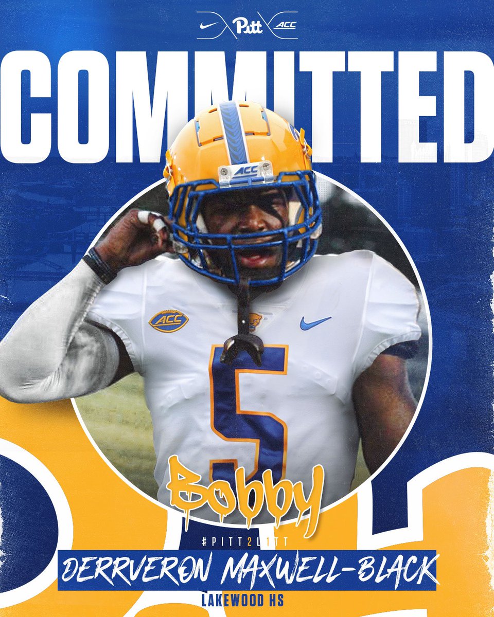 DerrveronM1's tweet photo. I will like to thank God,my mother,grandfather, and the rest of my family and also my coaches everybody that has helped me along this long process but with that being said i will like to announce i will be committing 100% to the university of Pittsburgh 💙💛

#hail2pitt https://t.co/sX2006GyDS
