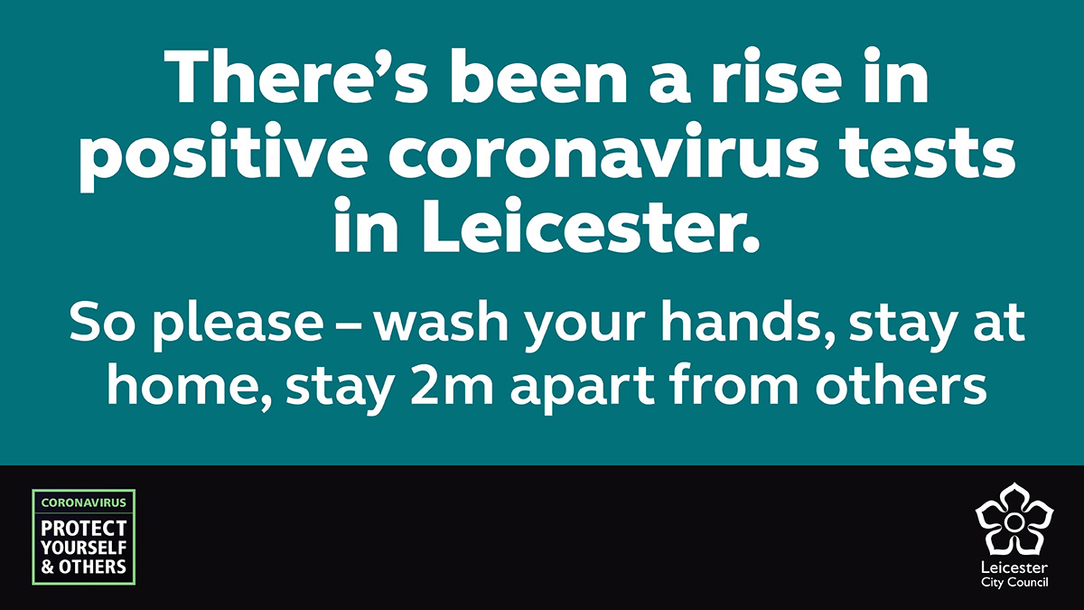 The risk of catching #coronavirus is much less, if you’re 2 metres away from an infected person than if you’re 1 metre away. 

Until the number of cases in #Leicester comes down, please be extra cautious and continue to keep 2 metres apart from people you don't live with.