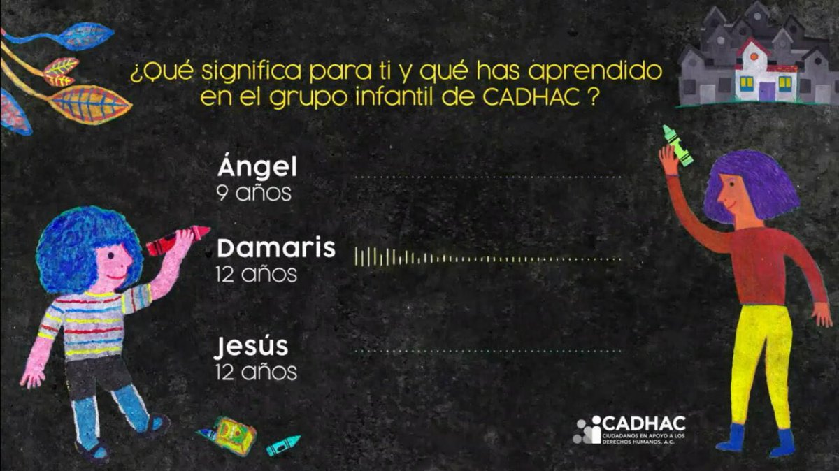cadhac's tweet photo. “Aprendí a compartir y valorar la vida en cada momento”. Los niñ@s de @cadhac comparten sus experiencias dentro del Encuentro Nacional Virtual: Atención a la Niñez en Contextos de Violencia.
Síguenos en vivo:
https://t.co/ZDkz6QGZr1…
#DerechosHumanos #DNNA https://t.co/vnNwd7i8QH