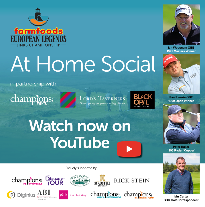 You can now catch the Ryder Cup special At Home Social in partnership with <a href="/ChampionsUKplc/">Champions (UK) plc</a> <a href="/BlackOpalTG/">Black Opal Travel Group</a> and <a href="/LordsTaverners/">Lord's Taverners</a> on YouTube!

Revisit host <a href="/iaincartergolf/">Iain Carter</a> as he chats to <a href="/IWoosnam/">Ian Woosnam</a>, <a href="/peterbakergolf/">Peter Baker</a> &amp; <a href="/PaulLawriegolf/">Paul Lawrie</a> about all things golf. bit.ly/2VhBs96