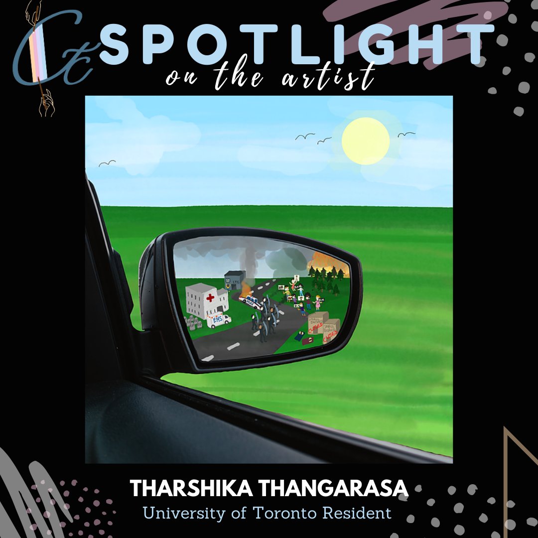 CreatethruCOVID's tweet photo. Time for a new #SpotlightontheArtist ! This piece is by Tharshuka Thangarasa, a resident at UofT. It is titled “Here’s to Hoping Hindsight is 2020”. What a powerful and creative depiction of this turbulent year of change. What is your reflection on it and 2020 in general? https://t.co/wJydQNmtok