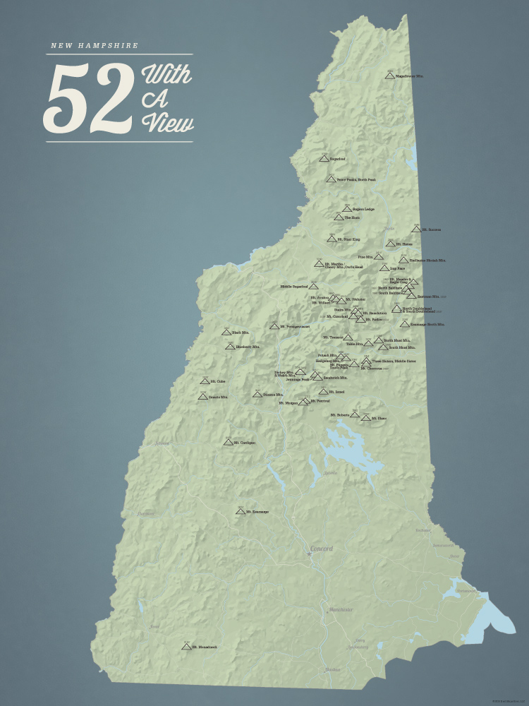 BestMapsEver's tweet image. New Hampshire '52 With A View' 2020 edition maps are available. 5 peaks were recently swapped out on this list. #52WAV

bestmapsever.com/products/new-h…