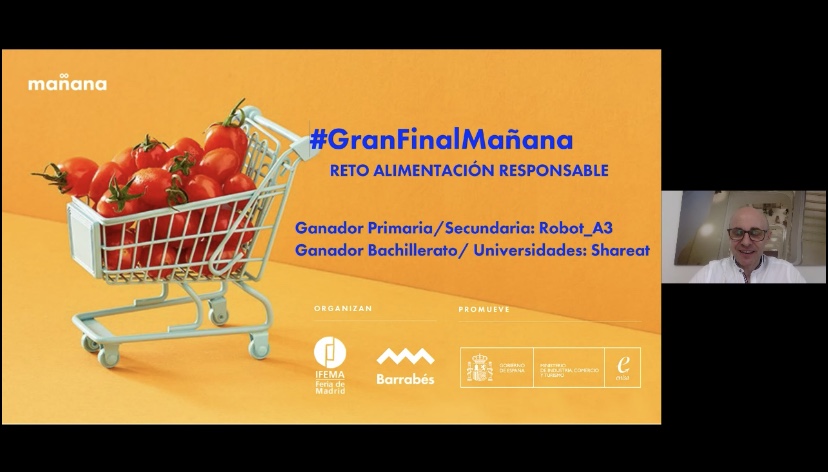 mananaempieza's tweet photo. 🎉🎊¡Enhorabuena! Respondiendo al reto #AlimentaciónResponsable en la categoría de bachillerato y universidades, el proyecto ganador de la #GranFinalMañana es @shareatkore con Alba Ureña del Colegio Logos. 🎊🎉 https://t.co/N9Vn615CfQ