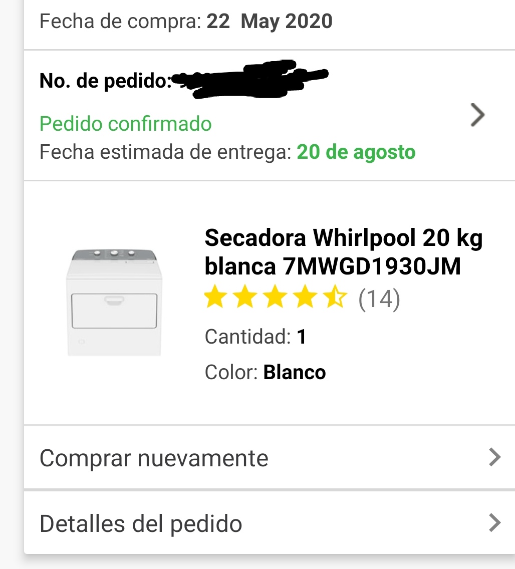 JCrown25's tweet photo. @Profeco por favor, somos muchos quien @liverpoolmexico no nos ha entregado el producto y que ya pagamos de contado, no da respuesta por ningún medio, se limita a solo cambiar fechas de entrega, en mi caso dice que hasta agosto, o sea tres meses después de que pague!! https://t.co/WVjcAc2Xwf