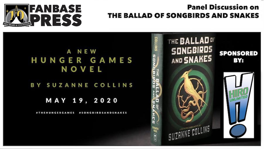 KatnissChron's tweet image. The @KatnissChron team reunites for the @FanbaseWeekly's #FanbaseFeature on #TheHungerGames' ‘The Ballad of Songbirds &amp;amp; Snakes’ w/ @TonyWritesWords @unexpectedhobby @ComicBookSlayer &amp;amp; @barbrajdillon! On @ApplePodcasts @Spotify &amp;amp; @Fanbase_Press! fanbasepress.com/index.php/audi…