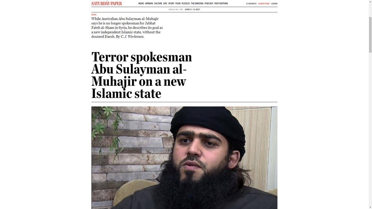 Remember that thank you note from Al Qaeda’s Spox to CJ Werleman ? This is who Abu Sulayman Al Muhajir is !