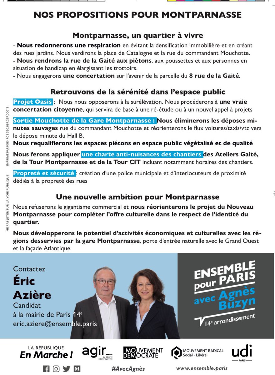 TeamAziere's tweet photo. Montparnasse 
Projet Oasis
De multiples échanges avec les riverains 
@AziereEric @Paris14Ensemble  s'opposent à la surélévation &amp; s'engagent à 1 vraie concertation citoyenne, base à 1 ré-étude ou 1nouvel appel à projets

le 28 Juin
#JeVoteEricAziere
#JeVoteAgnesBuzyn https://t.co/oFQSPa5Mj5