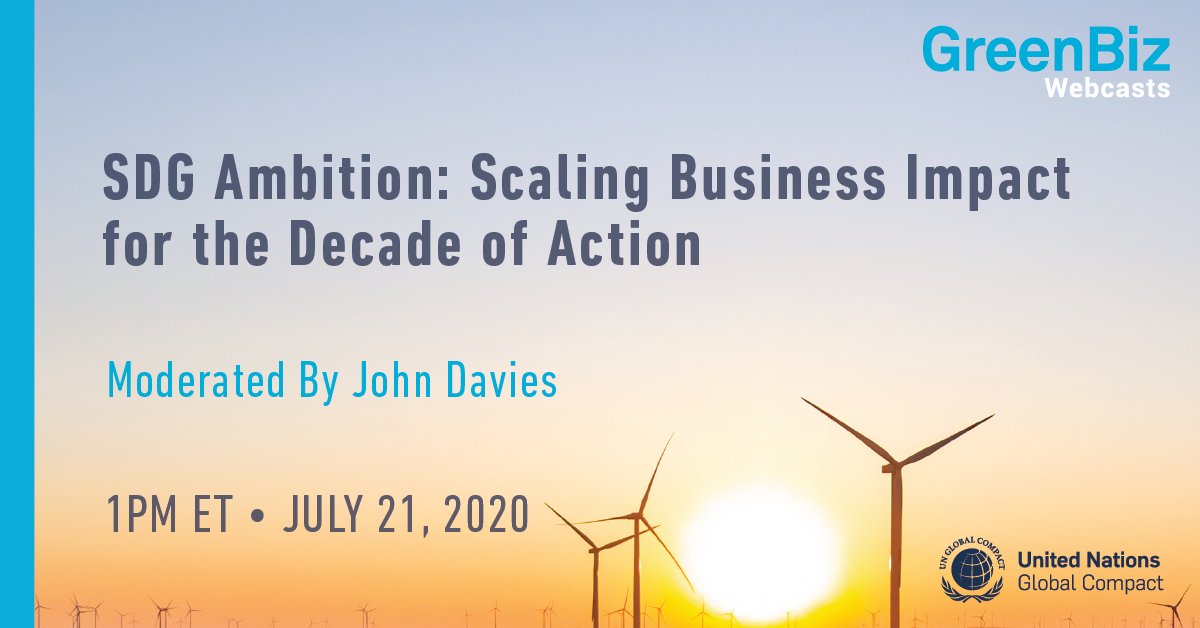 Join <a href="/globalcompact/">UN Global Compact</a>, Accenture, and SAP on July 21 @ 1PM ET for a complimentary #webcast that explores how companies can achieve the sustainable development goals #SDGs and the new tools that can be used to meet them. Register here: bit.ly/2ZdJ6Tn.