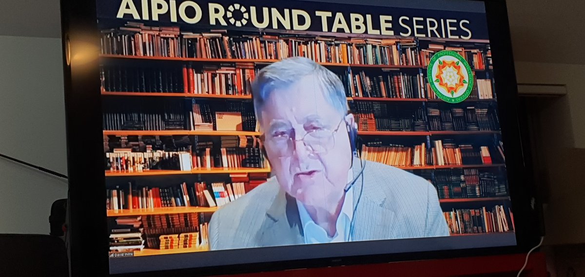 Watching the amazing #DavidIrvineAO (former head of ASIO and ASIS) doing a talk for an <a href="/AIPIO/">AIPIO</a> event - respect Sir.
