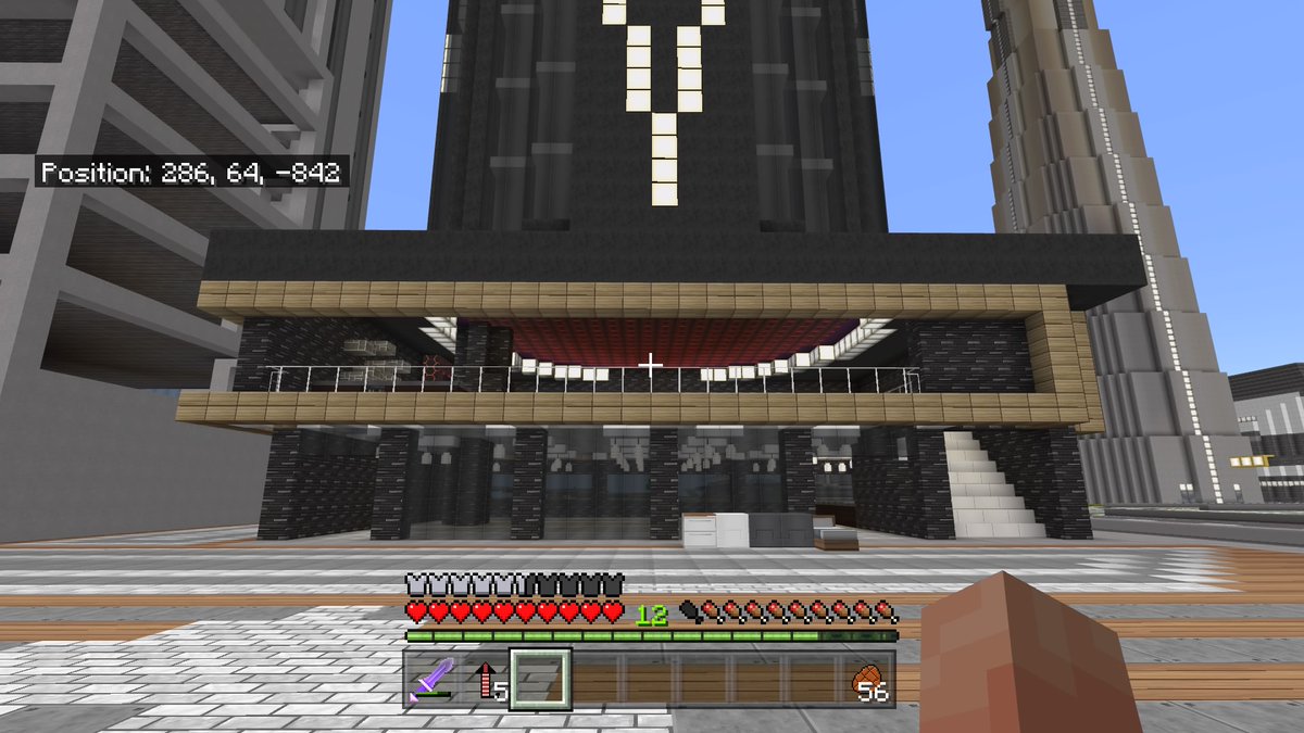 jonah13jaay's tweet photo. New skyscraper is complete... I give to you The Oracle One Tower. 36 Storey's, Club/Bar at the base, Seconds away from QC Place(Hockey/entertainment Arena) #Minecraft #CityBuilds #Skyscrapers #Ps4 #5YearSurvivalWorld #Bryzgalova https://t.co/EnzQMRojpx