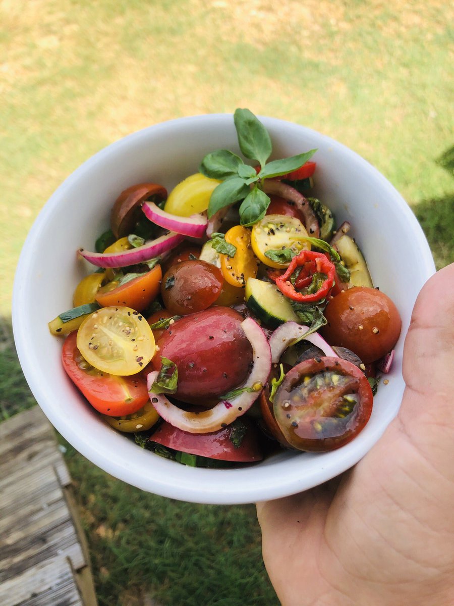 Summer time fave! #heirloomtomatosalad #austincatering #atxeats