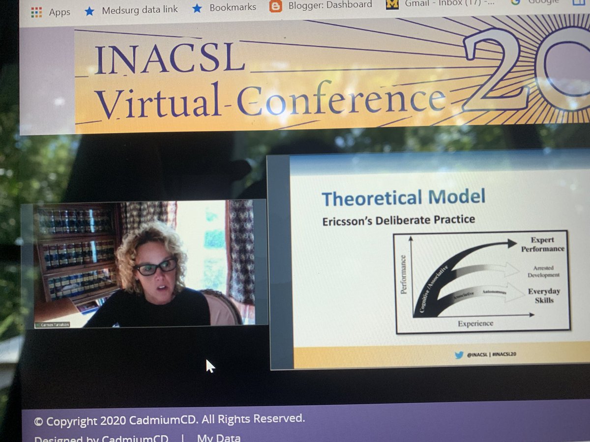Dr Carman Turkelson speaking at the ⁦<a href="/INACSL/">INACSL</a>⁩ 2020 virtual conference ⁦<a href="/UMichNursing/">U-M School of Nursing</a>⁩
