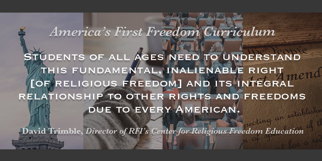 RFInstitute's tweet image. Press Release: "RFI: Groundbreaking Curriculum Affirms the Value of Religious Freedom for All:" bit.ly/380dlko #ReligiousFreedom #FirstFreedom #FirstAmendment #ReligiousLiberty