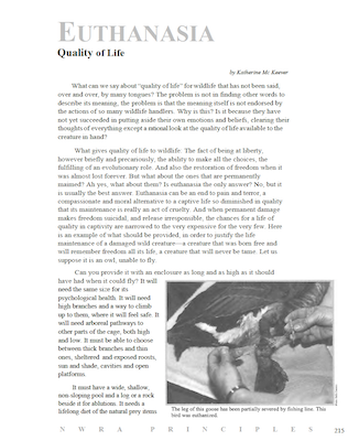 Live Webinar Reminder - #Reptile #Wildlife Euthanasia Techniques:  Have you looked at the recommending reading “Euthanasia: Quality of Life” by Katherine McKeever,  reprinted with permission by @NWRAWildlife? lafeber.com/vet/reptile-wi… #snakes #chelonians #turtles
