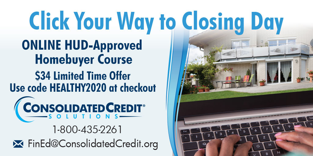 ConsolidatedUS's tweet photo. π‘ #FirstTimeHomebuyers,for limited time our $99 ONLINE course is $34; $65 saving!Certificate helps you qualify for #DownPayment & #ClosingCost assistance programs.Take course here:https://t.co/FVMrKVYoVW
Use code HEALTHY2020
#NationalHomeownershipMonth
#eHomeAmerica
#DebtSucks https://t.co/pNEgxegLLg