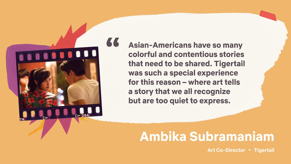 Ambika Subramaniam — Art co-director, Tigertail. She's currently making a film about her childhood as an Indian classical dancer, and the time she spent training at a dance camp next to the Ashram featured in Netflix's Tiger King.