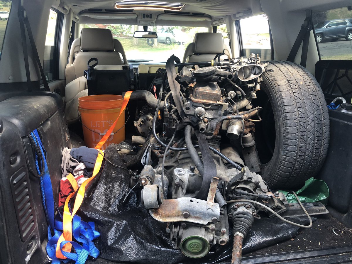shinyfastloud's tweet photo. Drove to Queens to pick up a spare engine and transmission for the cabby. #vwcabriolet #cabby #cabriolet https://t.co/sMNrce4B5j