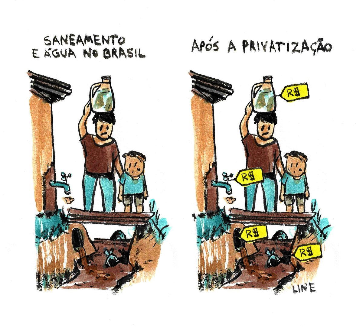 a_linelemos's tweet photo. alguém acha que vai melhorar agora que água é mercadoria? https://t.co/usOoThQeiP