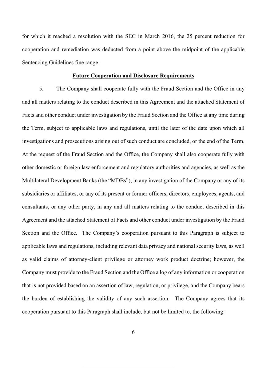 Oh looky here;Defendant Novartis Hellas S.A.C.I.D.P.A that’s a deferred prosecution agreement (I believe this is their 4th)FCPASEC violationsCooperationPages 6 et seq especially the cooperation Ts&Cs are interesting & glorious https://www.justice.gov/opa/press-release/file/1289746/download