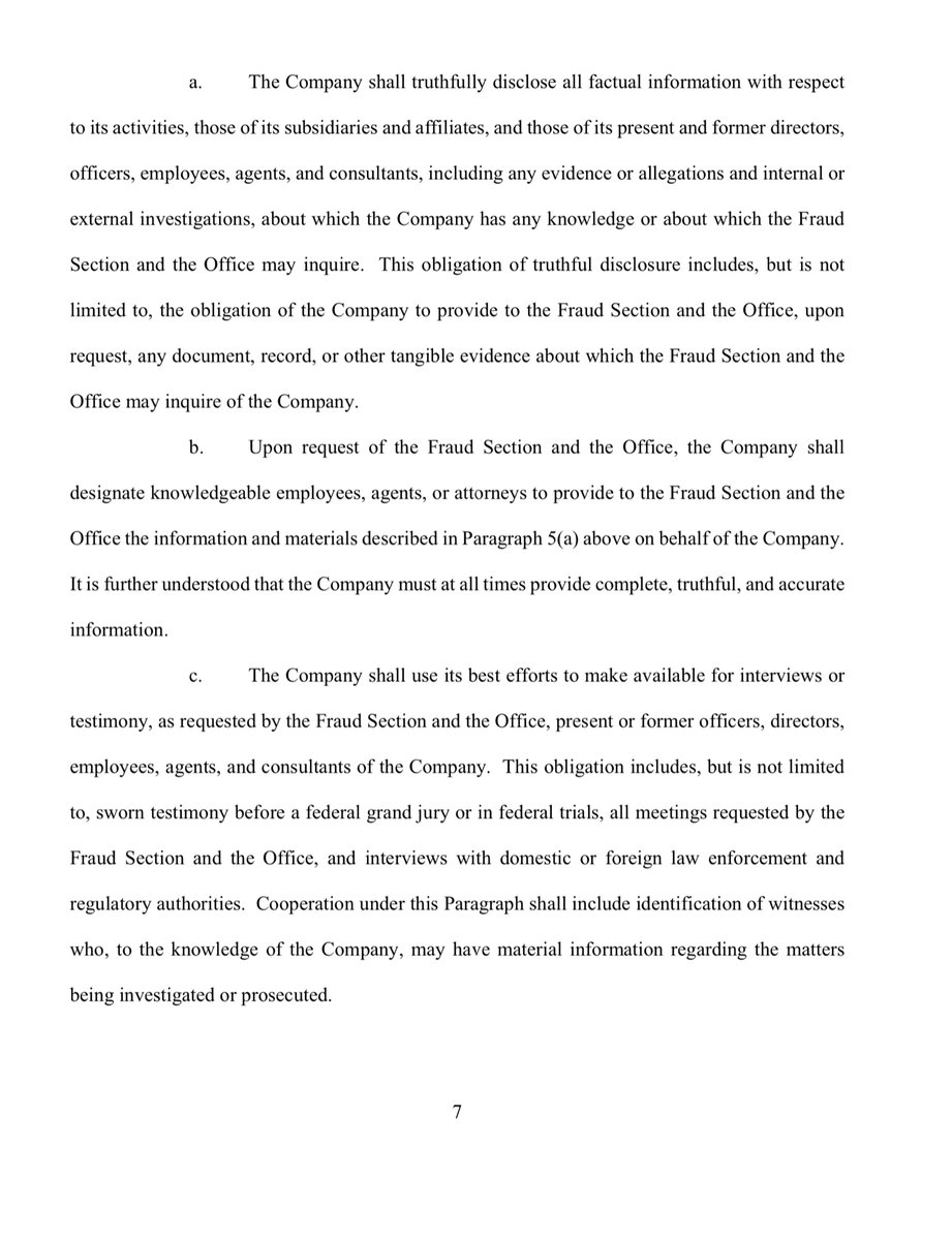 Oh looky here;Defendant Novartis Hellas S.A.C.I.D.P.A that’s a deferred prosecution agreement (I believe this is their 4th)FCPASEC violationsCooperationPages 6 et seq especially the cooperation Ts&Cs are interesting & glorious https://www.justice.gov/opa/press-release/file/1289746/download