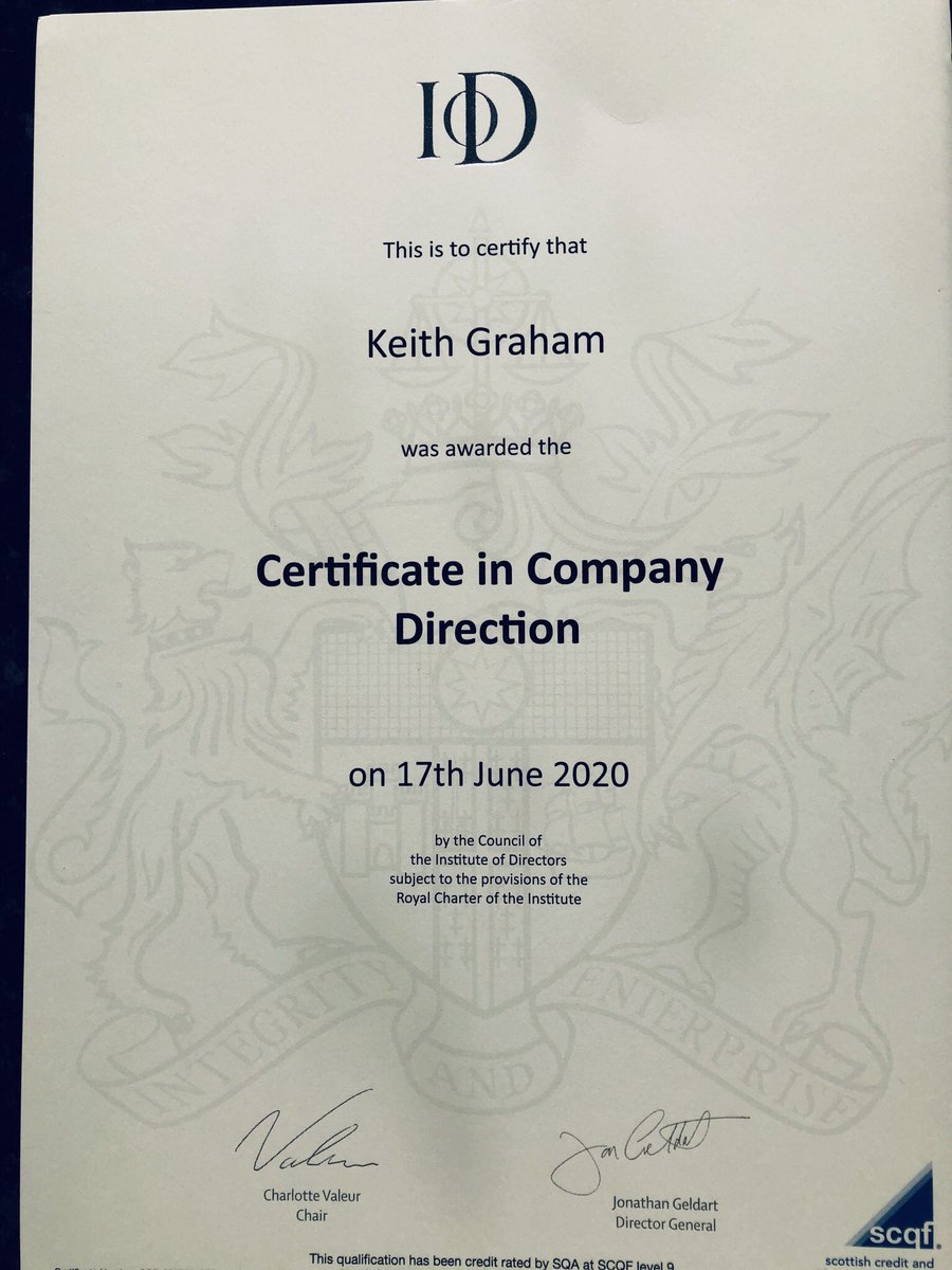 Amidst such challenging times for all businesses I’m delighted to receive my certification in Company Direction from <a href="/The_IoD/">IoD</a> <a href="/IoDNI/">IoD Northern Ireland</a> . Would thoroughly recommend this course to any Director Thank you <a href="/lisa_maltman/">Lisa Maltman</a>  <a href="/kirstygem/">Kirsty</a> <a href="/selectivetm/">Selective Travel Mgt 🌍</a> for the encouragement