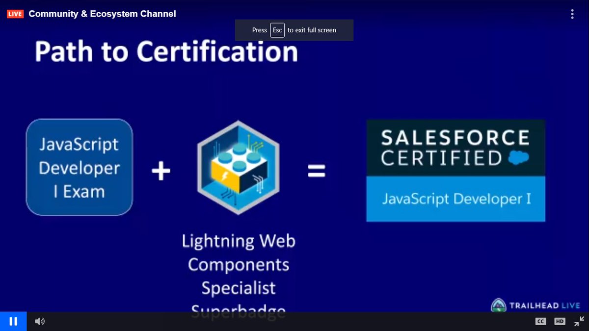 rajkjha28's tweet image. whoo!!!! Introducing a new certification #JavascriptLovers #LWC #javascriptDeveloper1 Add one more skill in your resume