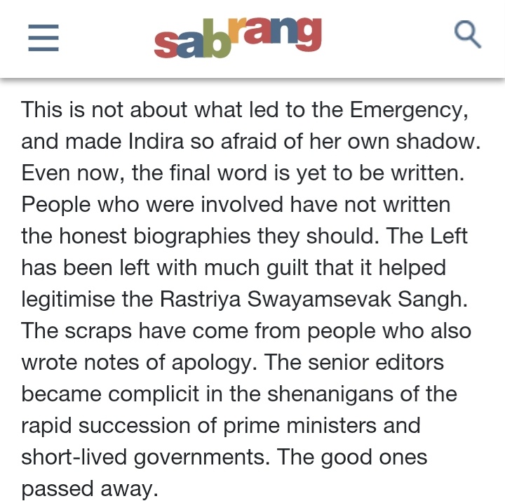 6. Now Uncle starts the main content of the article for which uncle is paid in $$ every year after year basis. The same agenda of victim card & blame the RSS for everything that Uncle could not achieve, he ends up blaming RSS! Uncle sounds more like Baarat Me Naraz Hue Fufaa ji.