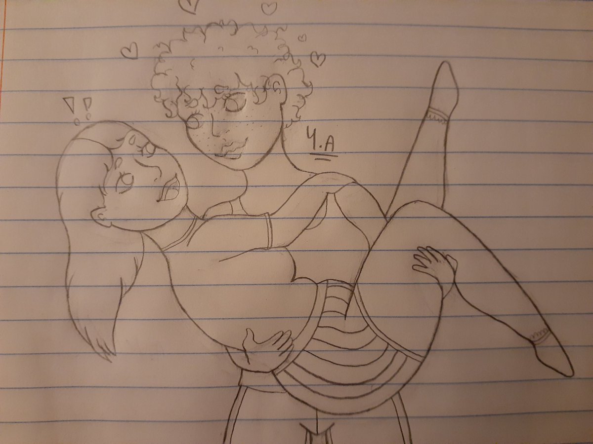 GreenTeaEyes1's tweet photo. I decided to draw my two lovely lesbian OCs together as a VERY late #PrideMonth drawing, Irene (curly hair) and Janelle (longer, straight hair.) Happy pride!! 🌈🌈💕
#PRIDE2020 
#loveislove 
#lesbian
#drawing 
#ocart
#art 
#ArtistOnTwitter https://t.co/Nq49rChcGo