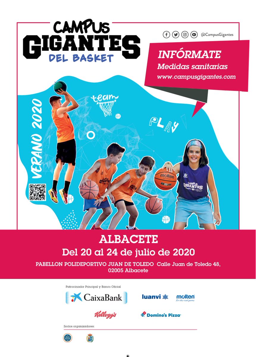 CDChinchillaB's tweet photo. Os invitamos a participar en el Campus Gigantes con la colaboración del Albacete club al que estamos vinculado, con un descuento de 7€ a jugadores de nuestro club. Una experiencia única, con un protocolo de seguridad que pueden ver en la web de campus gigantes. 
¡Anímate! https://t.co/QddXLNyUG6