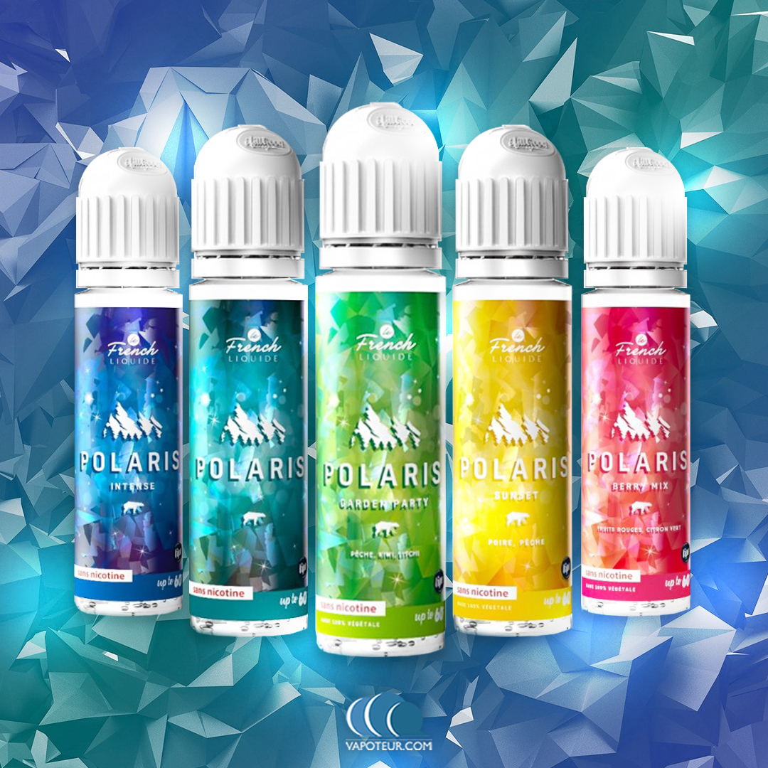 La gamme Polaris de Le French Liquide vous propose 5 liquides complètement rafraichissants pour passer l'été : Berry Mix 🍓🍒🍋❄️, Sunset 🍐🍑❄️, Garden Party 🥝🍑❄️, Polaris🍃❄️et Intense Polaris 🍃❄️❄️ 

Retrouvez-les sur vapoteur.com 😍