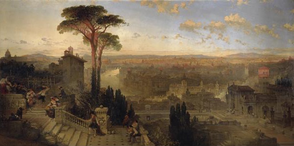 NatGalleriesSco's tweet photo. We are delighted to share with you a specially commissioned concert by @LiveMusicNowSCO - a guitar recital by Jacopo Lazzaretti, inspired by David Roberts beautiful Rome: Sunset (1856) https://t.co/jYmKsYYDPg #ThursdayConcerts https://t.co/KGNtcsgG7i