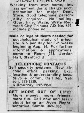 Problem #1: The people in the SPE and the police are not random selected.The people who freely volunteered for a "study of prison life" scored higher on aggressiveness, authoritarianism, Machiavellianism, narcissism, & social dominance . https://journals.sagepub.com/doi/abs/10.1177/01461672062926892/n