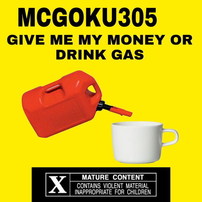 Everyone Checkout My New Single GIVE ME MY MONEY OR DRINK GAS AVAILABLE NOW EXCLUSIVELY ON BANDCAMP FOR<a href="/tag/music"class="tags"><span>#music</span></a><a href="/tag/blacklivesmatter"class="tags"><span>#blacklivesmatter</span></a><a href="/tag/hardrock"class="tags"><span>#hardrock</span></a><a href="/tag/punkrock"class="tags"><span>#punkrock</span></a><a href="/tag/gasoline"class="tags"><span>#gasoline</span></a>