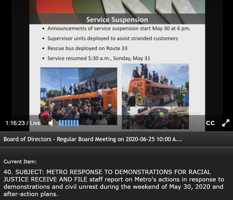 I guess I'm going to be sharing screenshots of this presentation. Suspension of service lasted 4 hours on the night of May 30. The agency seems to be excusing itself for shutting down service because "word went out" at 6pm.