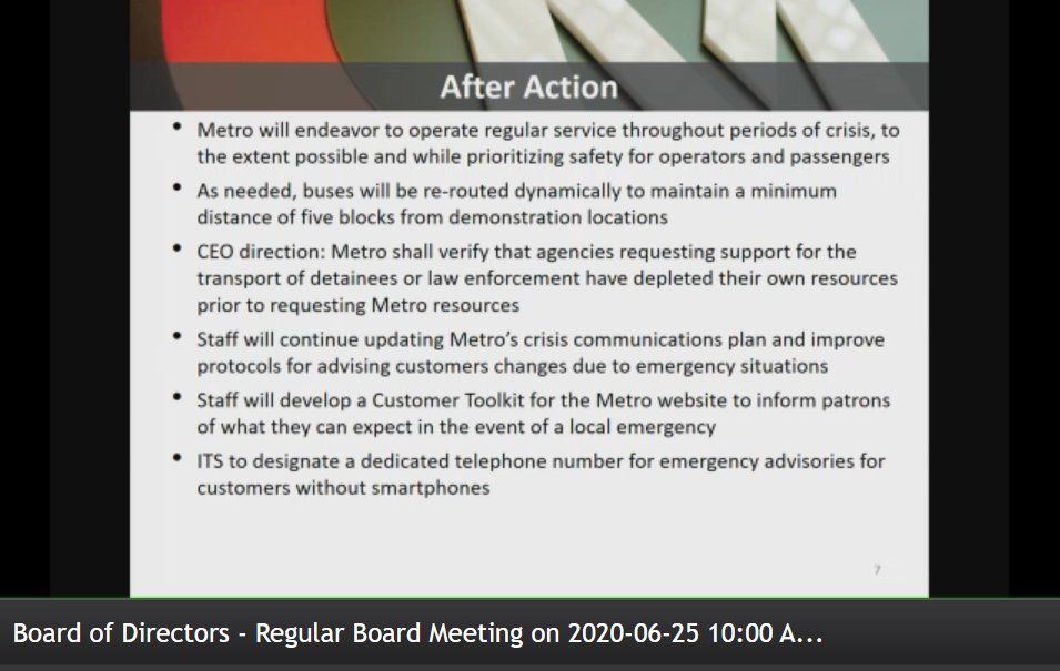 Don't worry, folks, they're doing "after action reviews" on what they fucked up during the protests. At least now they're going to make sure that the cops have "depleted all of their resources" before Metro agrees to lend them buses for detaining peaceful protesters.