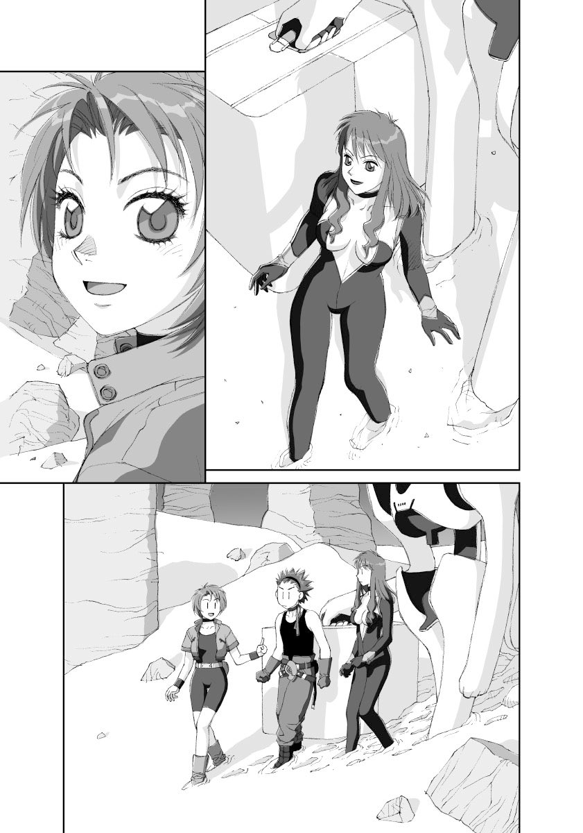 オイラの単行本「砂の神 空の人」から台詞フキダシ無し絵その,12
この漫画はペン入れの時に擬音も描いてる場合があるので消せたり消せなかったりします
…とは言え、だんだん消せる様になっています_φ(°ー°;) 