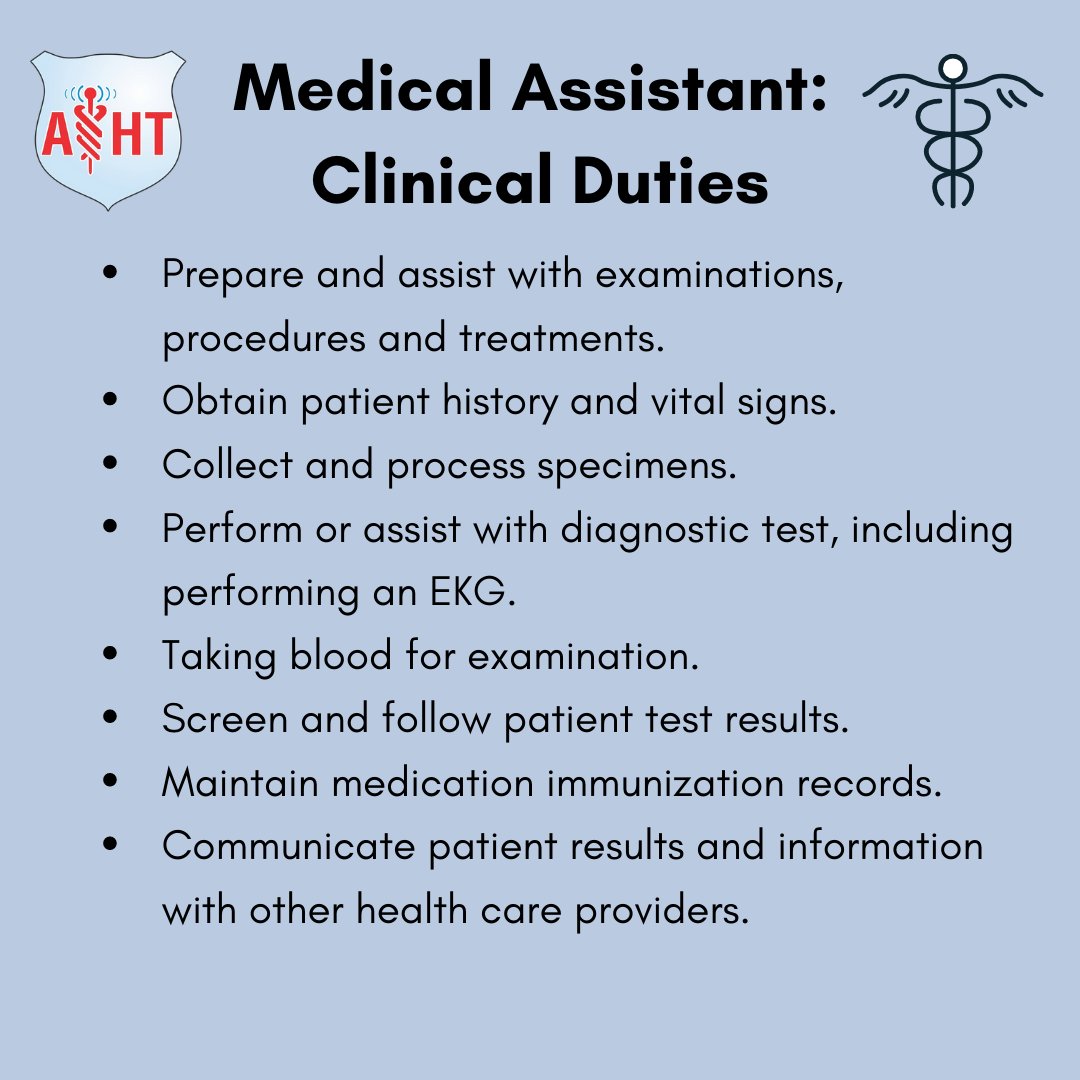 AIHTEducation's tweet photo. Medical Assistant - New Batch July 6th, 2020 
#medicalassistantduties #AIHT #NewBatch #StartingSoon https://t.co/DkzooIIv3u