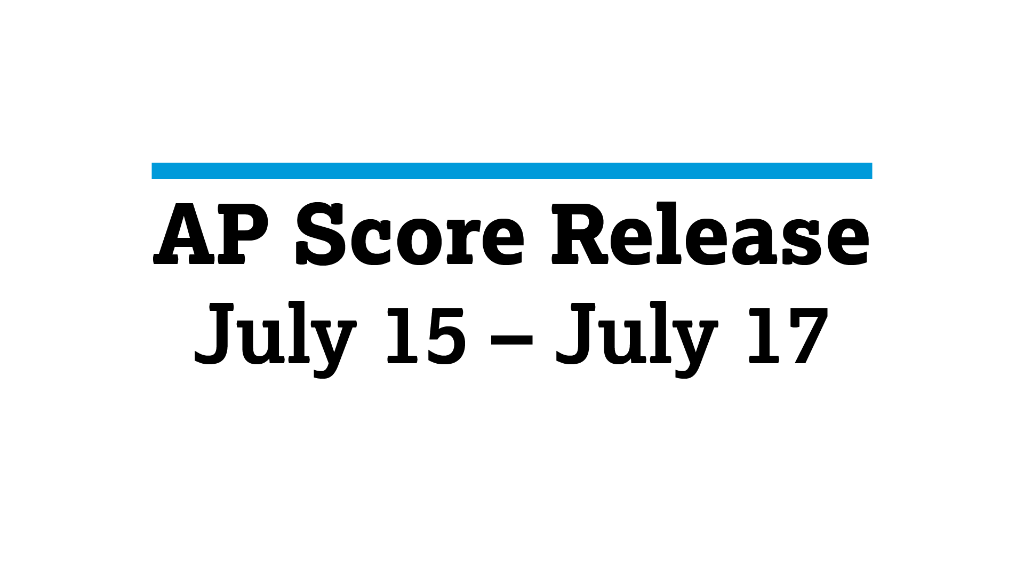 CollegeBoard's tweet photo. AP Exam scores will be released July 15-17, including most June 1-5 makeup exam scores. The day you'll receive access depends on the state you're in on that day. See the full schedule: https://t.co/lJC2usYeCO. https://t.co/L7kGvB0uZN