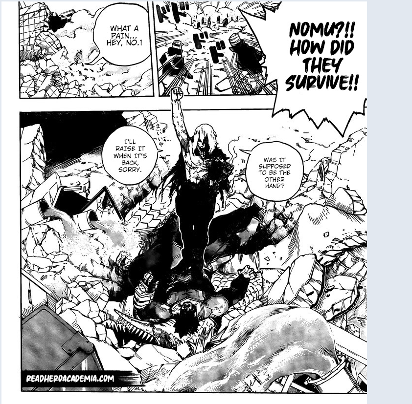 edits_venum's tweet photo. Imagine disrespecting the number 1 hero like that #shigaraki #bnha #myheroacademia #chapter276 https://t.co/P61WW57VBl