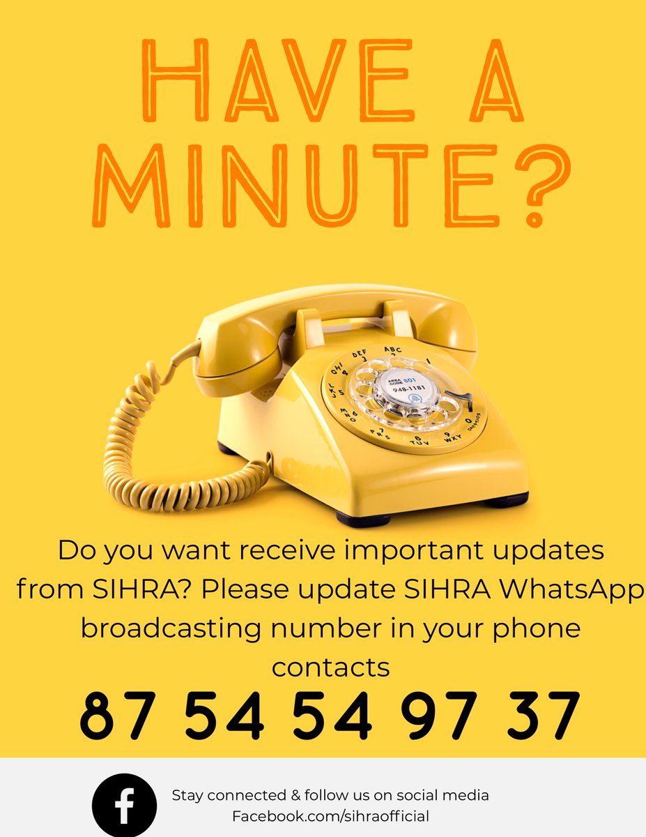 SIHRAOfficial's tweet photo. Do you want to receive update from SIHRA? https://t.co/sfVmn1kKSO