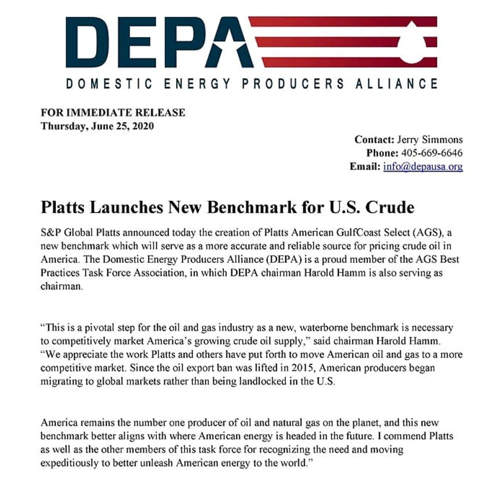 DEPAUSA's tweet photo. Exciting news launched today.
#americanenergy 
#crudeoil 
#Commodities 
#platts https://t.co/AdyhnpdY50