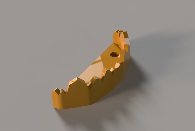Ferfly_FPV's tweet photo. Esto he sacado de la primera vez que trabajo con #Fusion360 (soy friki de FreeCad jajajaja). Un buen bumper dentudo para el #FrameHelium de @deDronesFPV. #deDrones360 #deNepes360 https://t.co/Ko9BnVacuB