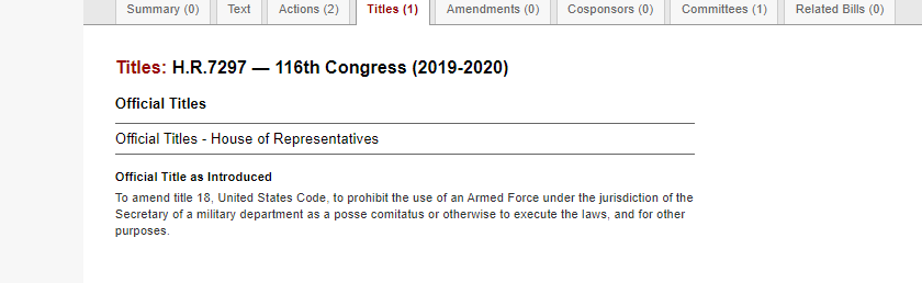 New Q 4521Posse comitatus act - Schiff attempting to amend act to prevent  @realDonaldTrump from federalizing National Guard and using NG and US Mil on US soil. In a nutshell, Schiff is trying to prevent  @potus from having the ability to use troops to initiate mass arrests of
